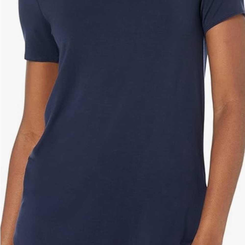 Daily Ritual Blue Fitted Polo Short Sleeve Tee
